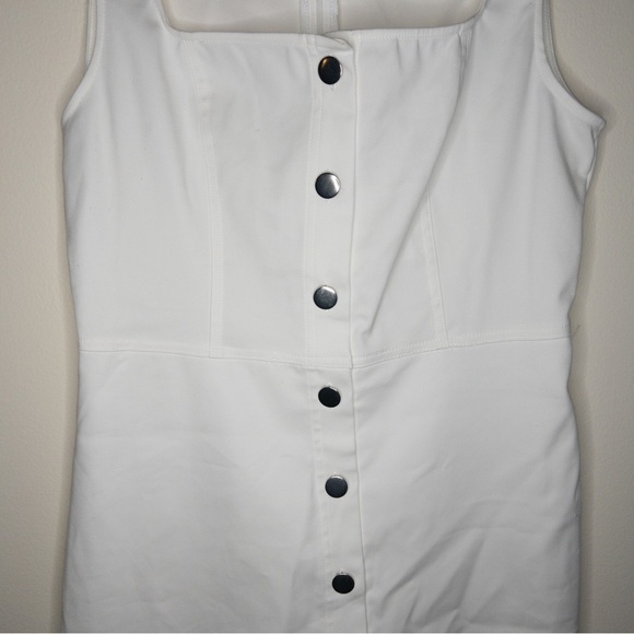 Superdown Square Neck Button Front Sleeveless Mini Dress - Picture 3 of 8